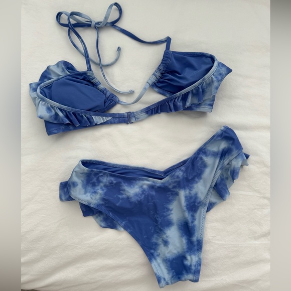Aerie Ruffle Blue Bikini - Picture 2 of 5